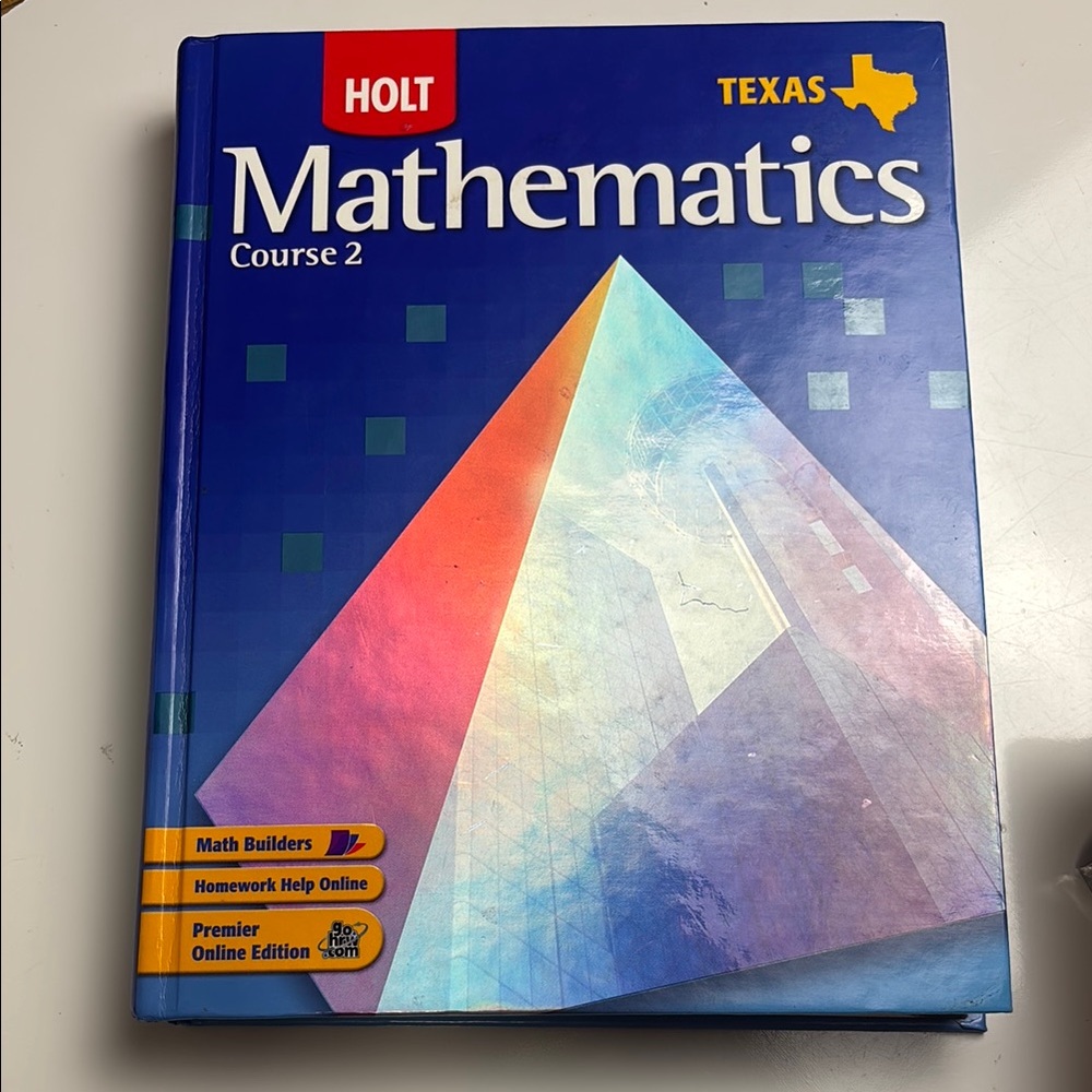 Holt MATHEMATICS Course 2, TEXAS Student‎ Edition hardcover book